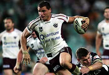 Manly Sea Eagles 'Choc' Watmough in action